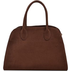 Women's Suede Handbags, Vintage Top Handle Bags, Stylish Vintage Shoulder Satchel Bags