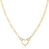 14K Gold Filled Heart Pendant for Women (2.7mm, 4.5mm)