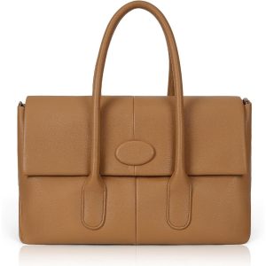 Faux Leather Tote Bag for Women Work Bag Large Capacity Flap Satchel Handbag Top-handle Travel Bag with Adjustable Strap