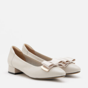 Elaia Point-Toe Bow Buckle Heels