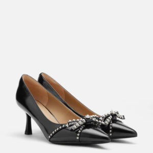 Knox Studded Bow Pointed Toe Heels