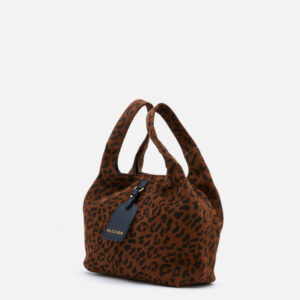 Sable Suede Leopard-Print Bag