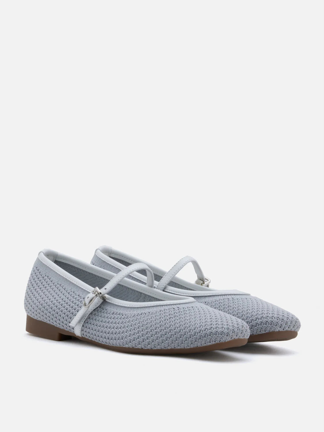 PAZZION, Whitney Flyknit Colour-Block Mary Janes, Grey