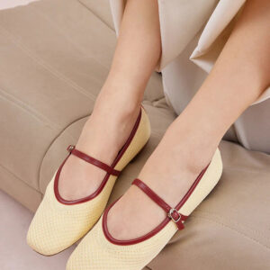 PAZZION, Whitney Flyknit Colour-Block Mary Janes, Yellow